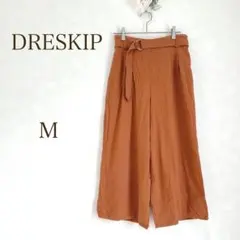 ドレスキップ ガウチョパンツ　ズボン　ウエストゴム　綿　レーヨン　ベルト付き