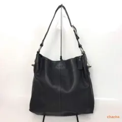 COACH コーチ シボ革 レザー シルバー 金具 ワンショルダーバッグ 肩掛け