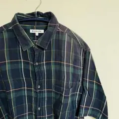 GLOBAL WORK マドラスCHガーゼシャツ　マルチカラー L 薄手