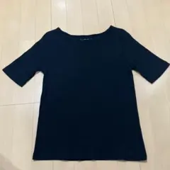 OPAQUE.CLIP SUPIMAコットン リブTシャツ ブラックのサムネイル
