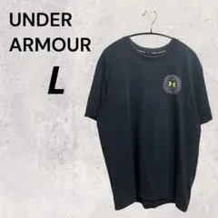 UNDERARMOUR バックプリントロゴTシャツ L ブラック スポーツウェア