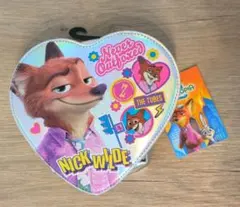 【未使用】しまむら　ズートピア ニック・ワイルド ハート型ポーチ