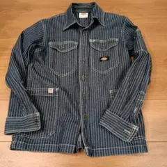 Dickies ストライプ柄デニムシャツ Sサイズ　シャツジャケット