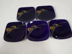 香蘭社 花柄の皿 5枚セット