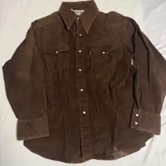 M ヴィンテージ　リーバイス　コーデュロイ　ウエスタン　シャツ　ブラウン