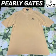 【値下げOK】PEARLY GATES ポロシャツ 3 イエロー ワンポイントのサムネイル