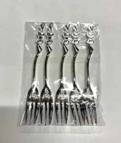 ニューリボン　ヒメフォーク　銀メッキ　5本組