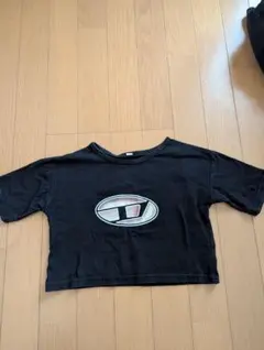 ミニ丈 半袖 Tシャツ ブラック