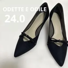 ODETTE E ODILE メタルループリボン パンプス24