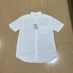 【新品未使用】無印良品　ボタンダウン半袖シャツＬサイズ