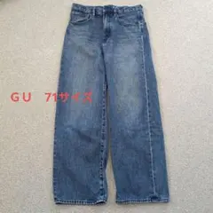 GU メンズ ストレートデニム 71cm ブルー