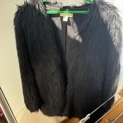 黒ファーコート H＆M