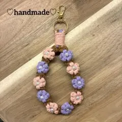 ♡マクラメお花ハンドストラップ♡#2