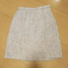 MISCH MASCH 膝丈タイトスカート Mサイズ ホワイト・ピンク系