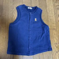 ミキハウス ベビーベスト M ネイビー