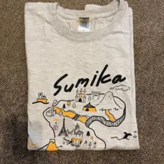 スミカ マップ柄 クルーネック 半袖 Tシャツ 綿 ライブ フェス　sumika