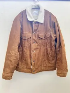 coen コーデュロイ ボアジャケット ブラウン