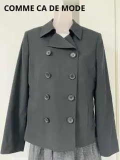 コムサCOMMECA DE MODE黒ジャケットダブル高級ボットジュゼッペ社上質