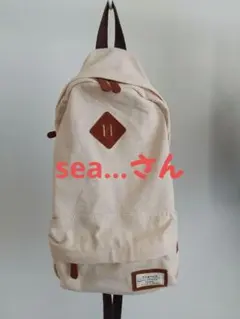 Vigour キャンバス リュック バックパック アイボリー