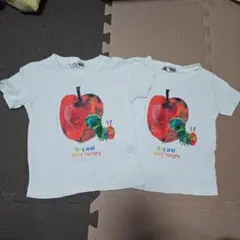 はらぺこあおむし りんごと毛虫のTシャツ 90cm 2枚セット