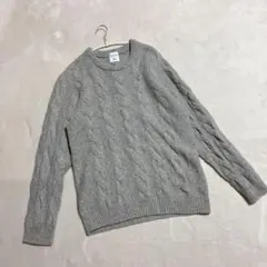 シンプリシテェプラス　ジム　＊ ニット　セーター　グレー　(L)　日本製　長袖