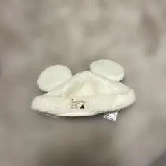 ディズニーリゾート　ミッキー　ボアキャップ　キャップ　ホワイト　帽子