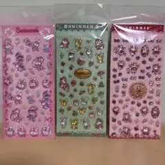 す*す様 SWIMMER PVC立体シール(くるくるうさちゃん、魔女っ娘、きのこ