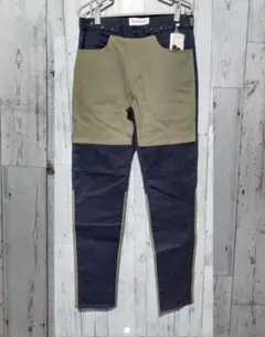 GU×キムジョーンズ カラーブロックスリムテーパードパンツ サイズL