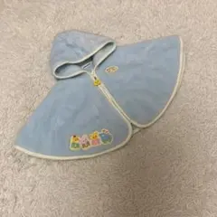 mikihouse ミキハウス　フリースポンチョ　フード付き　水色　70〜85