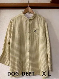 DOG DEPT イエロー ストライプ 七部丈シャツのサムネイル