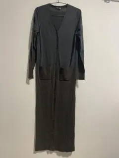 UNIQLO U バイカラーロングカーディガン