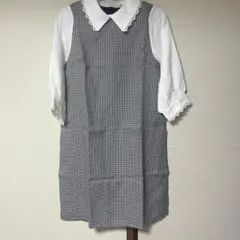 アクシーズファム黒系チェックワンピース