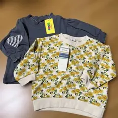 新品タグ付　花柄トレーナー　グレートハートレーナー　綿100 2枚セット