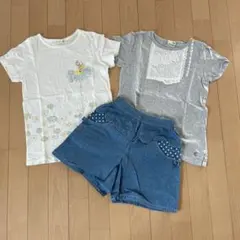 kp ニットプランナー Tシャツ＆パンツ3点セット　140