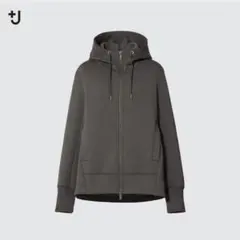 ユニクロ +J ドライスウェットフルジップパーカー M グレー