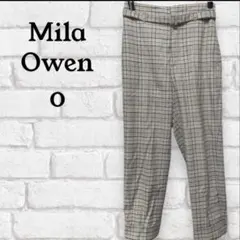 Mila Owen パンツ 0 チェック柄 ベージュ系 レディース