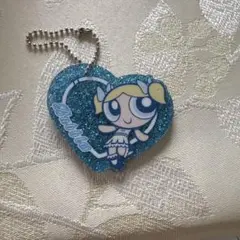 パワーパフガールズ バブルス アクリルキーホルダー　ラメアクリルチャーム