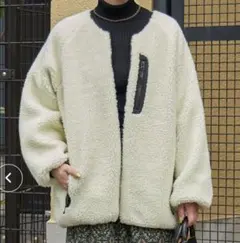 【美品】リバーシブルボアフリースブルゾン　FREAK'S STORE