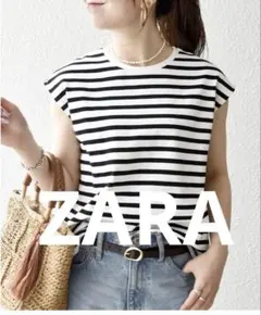 新品　ZARA ボーダー 半袖 Tシャツのサムネイル