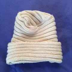 UNIQUE CLOTHING リブ編みビーニー クリーム色