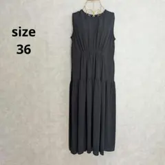 nano UNIVERSE ノースリーブ ロングワンピース ネイビー 36