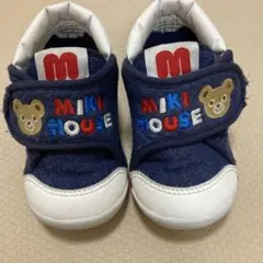 ミニハウス ネイビー ファーストシューズ　12.5cm 記名無し　送料込み