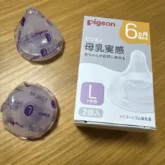 ピジョン 母乳実感 乳首 6ヵ月頃から Lサイズ スリーカット 2個入
