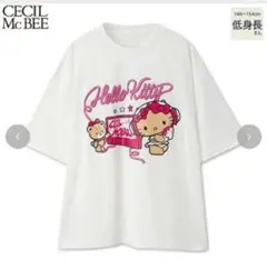 Mサイズ ホワイト アベイル 日焼けキティ セシルマクビー Tシャツ キティ