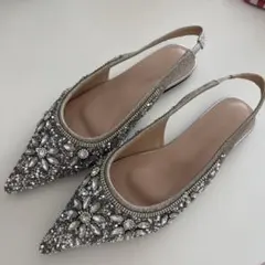 ブライダルシューズ　ウェディングシューズ　ヒールなし