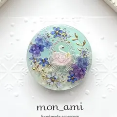 No.844 ドライフラワー お花 レジンヘアゴム - メルカリ