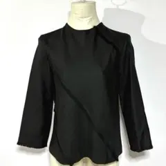 【美品】K.T キヨコタカセ ブラック フリンジカットソー 【9号 M】おしゃれ