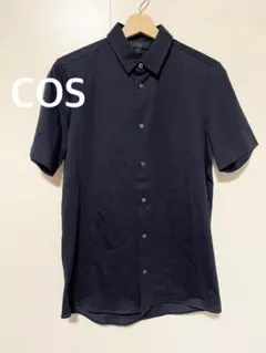 COS コス　ネイビー 半袖シャツ 半袖トップス　ストレッチシャツ　XSのサムネイル