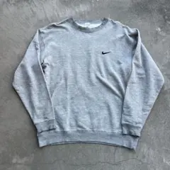 NIKE ナイキ 刺繍ロゴ スウェット LARGE グレー 90s 銀タグ - メルカリ