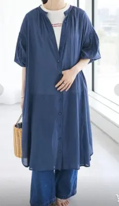 CRAFT STANDARD BOUTIQUE シャツワンピース　バンドカラ